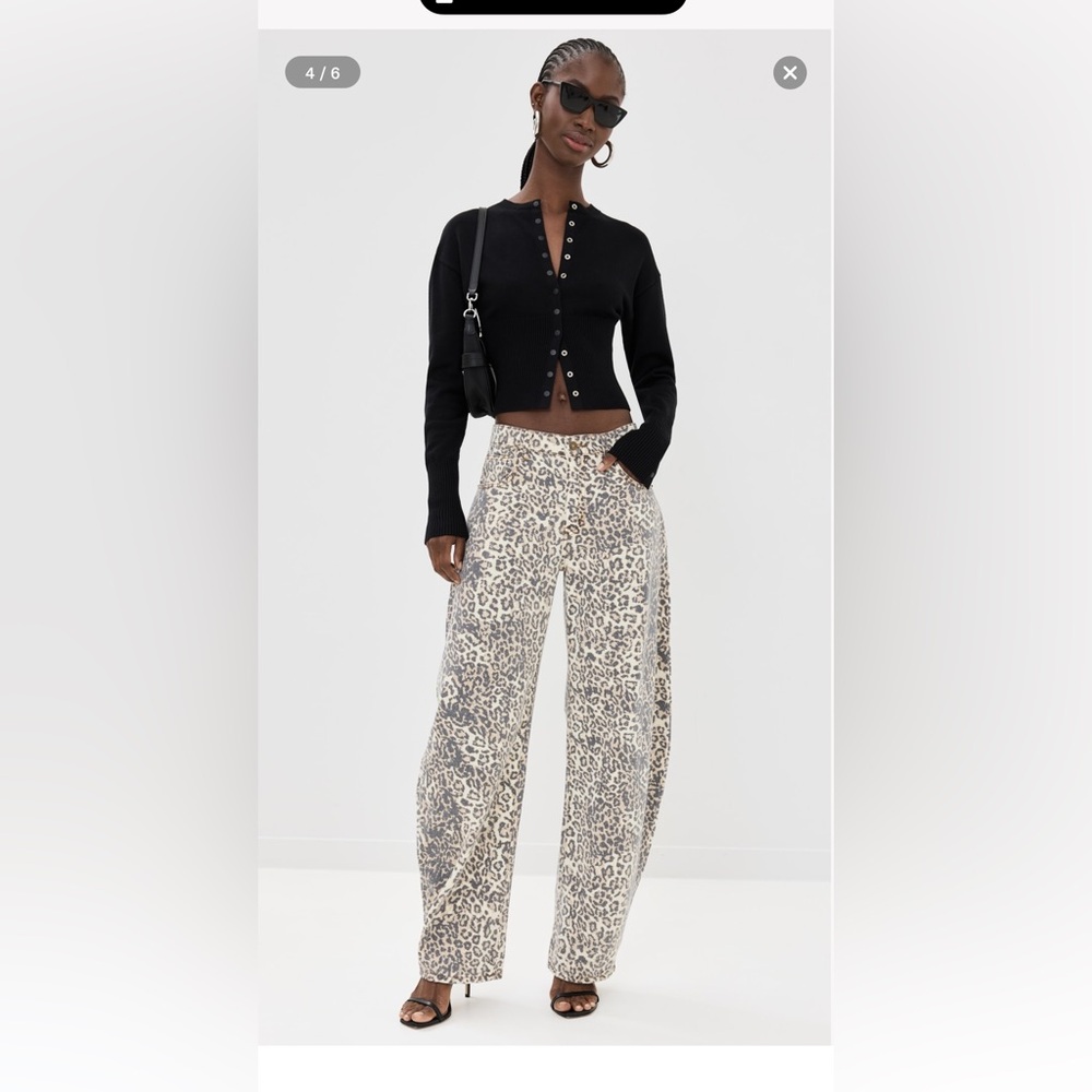 NWT Shopbop Lioness Horseshoe Jeans in Leopard Fade